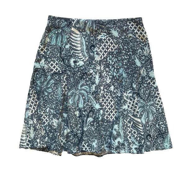 Charlotte Brody Dresses & Skirts - NWT Charlotte Brody Pansy A-Line Mini Skirt Womens 4 Navy Blue Trellis Silk NEW